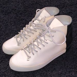 FEIT white hightop sneakers colorblock size 7.5